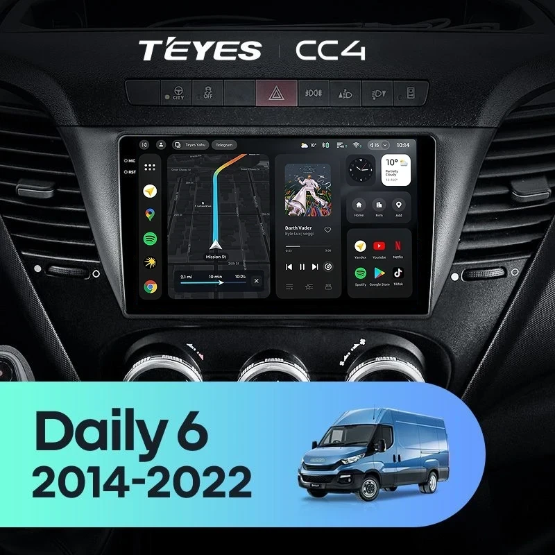 Штатная магнитола Teyes CC4 8/128 Iveco Daily 6 (2014-2022)