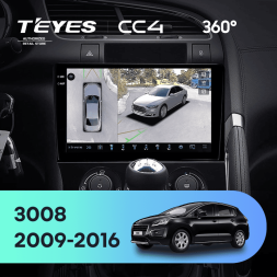 Штатная магнитола Teyes CC4 360 8/128 Peugeot 3008 1 (2009-2016) F2
