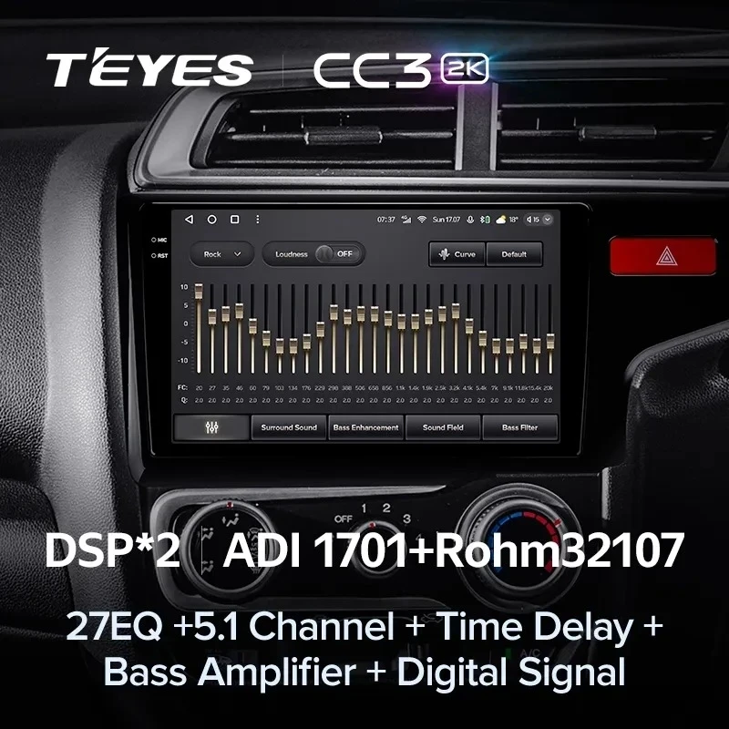 Штатная магнитола Teyes CC3 2K 6/128 Honda Jazz 3 (2015-2020) Тип-B Правый руль