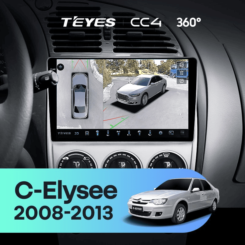 Штатная магнитола Teyes CC4 360 8/128 Citroen C-Elysee (2008-2013)