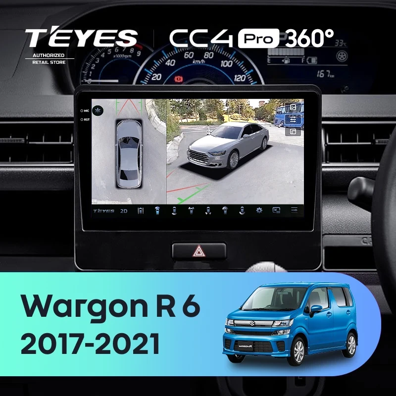 Штатная магнитола Teyes CC4 Pro 360 12/256 Suzuki Wagon R VI (2017-2021)