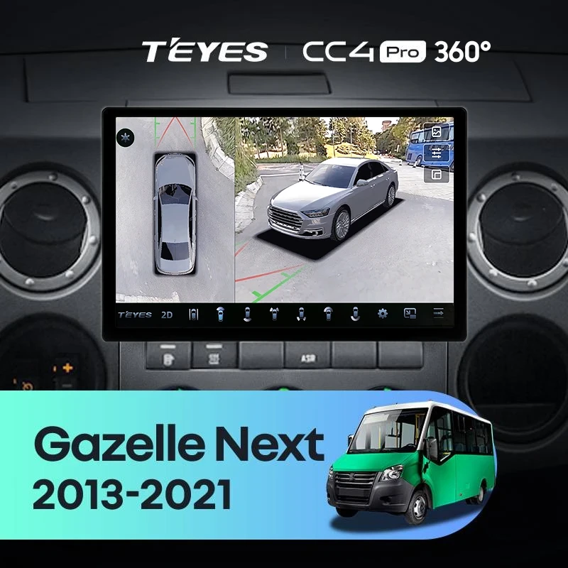 Штатная магнитола Teyes CC4 Pro 360 8/128 для GAZ Gazelle Next (2013-2021) F3 (11")