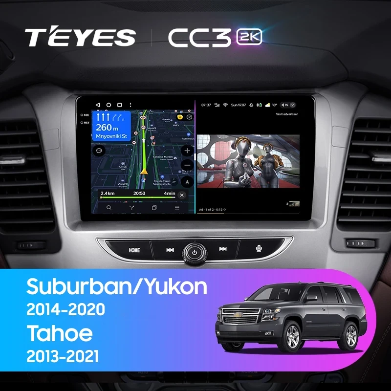 Штатная магнитола Teyes CC3 2K 360 6/128 GMC Yukon (2014-2020)