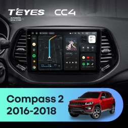 Штатная магнитола Teyes CC4 6/64 Jeep Compass 2 MP (2016-2018)