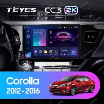 Штатная магнитола Teyes CC3 2K 360 6/128 Toyota Corolla (2012-2016) Тип-A