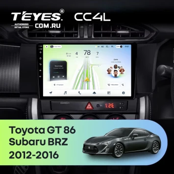 Штатная магнитола Teyes CC4L 6/64 с DTS Subaru BRZ (2012-2016) Правый руль