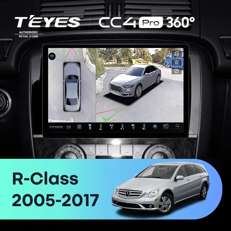 Штатная магнитола Teyes CC4 Pro 360 8/128 Mercedes-Benz R-Class W251 R280 R300 R320 (2005-2017) F1 (11")