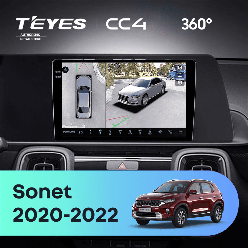 Штатная магнитола Teyes CC4 360 8/128 Kia Sonet (2020-2022)