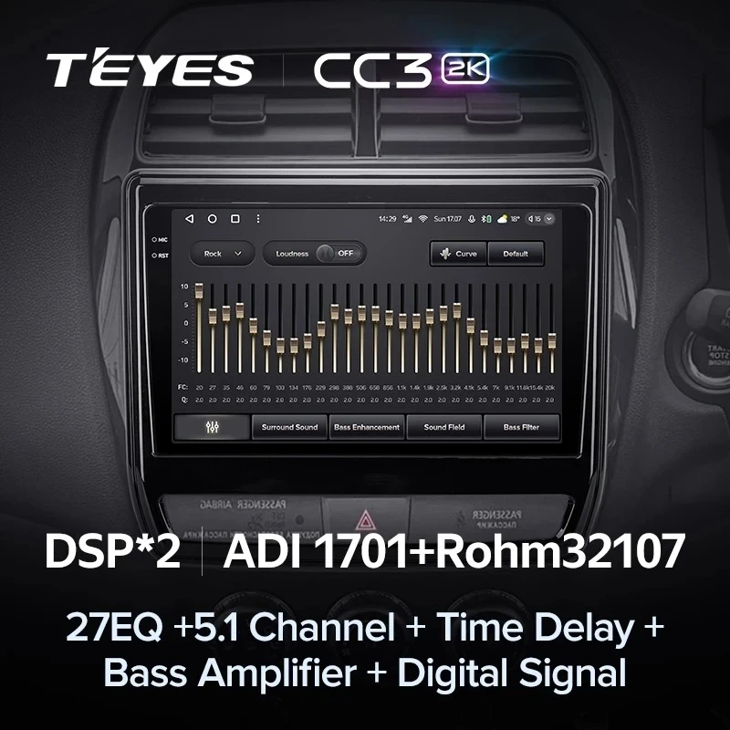 Штатная магнитола Teyes CC3 2K 6/128 Mitsubishi ASX (2016-2026) Тип-B Правый руль