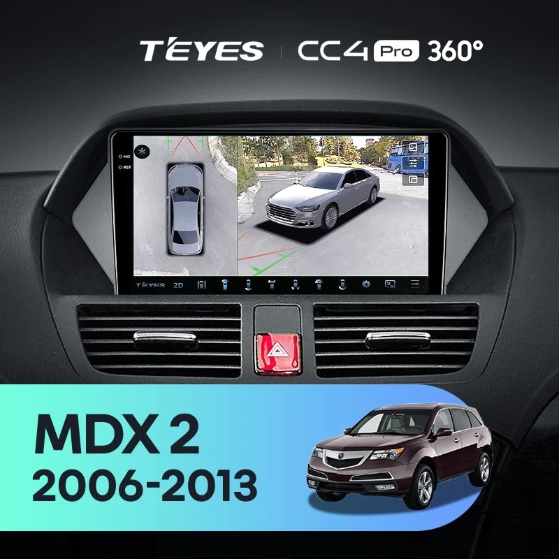 Штатная магнитола Teyes CC4 Pro 360 12/256 Acura MDX YD2 (2006-2013)