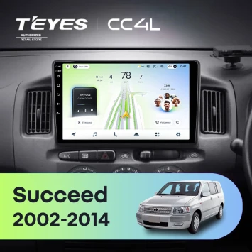 Штатная магнитола Teyes CC4L 6/64 с DTS Toyota Succeed (2002-2014) Правый руль