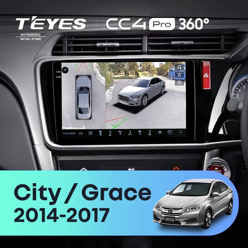 Штатная магнитола Teyes CC4 Pro 360 12/256 Honda Grace (2014-2017) Тип-A Правый руль