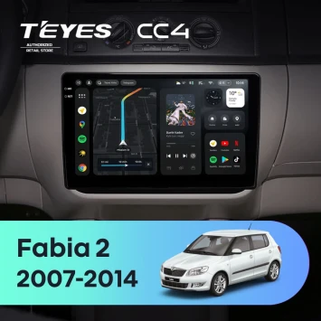 Штатная магнитола Teyes CC4 6/64 Skoda Fabia 2 (2007-2014) (10 inch Universal)