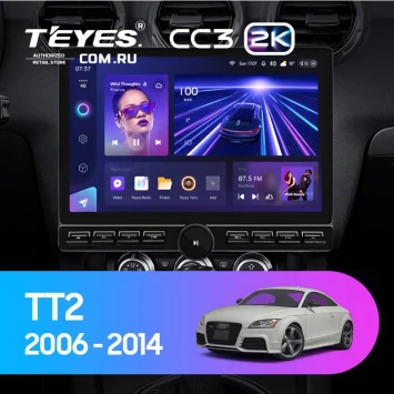Штатная магнитола Teyes CC3 2K 6/128 Audi TT 2 (2006-2014) (13" с кнопками)