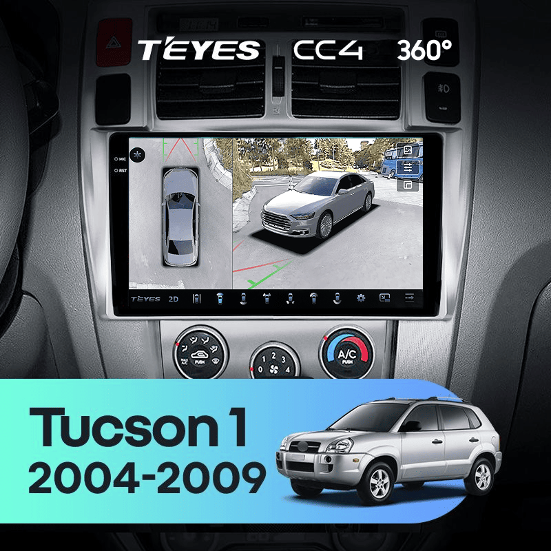 Штатная магнитола Teyes CC4 360 6/64 Hyundai Tucson 1 (2004-2009) F1