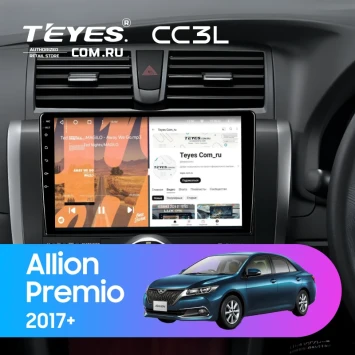 Штатная магнитола Teyes CC3L 4/64 Toyota Premio (T260) (2017-2021)