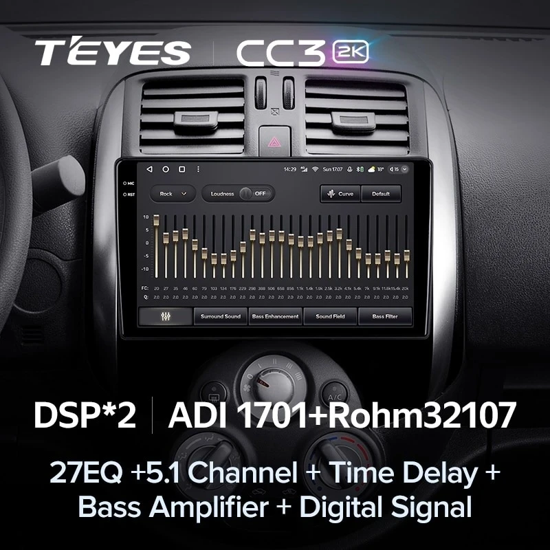 Штатная магнитола Teyes CC3 2K 4/64 Nissan Sunny Versa C17 (2012-2014)