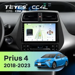 Штатная магнитола Teyes CC4L 6/64 с DTS Toyota Prius 4 XW50 (2018-2023)