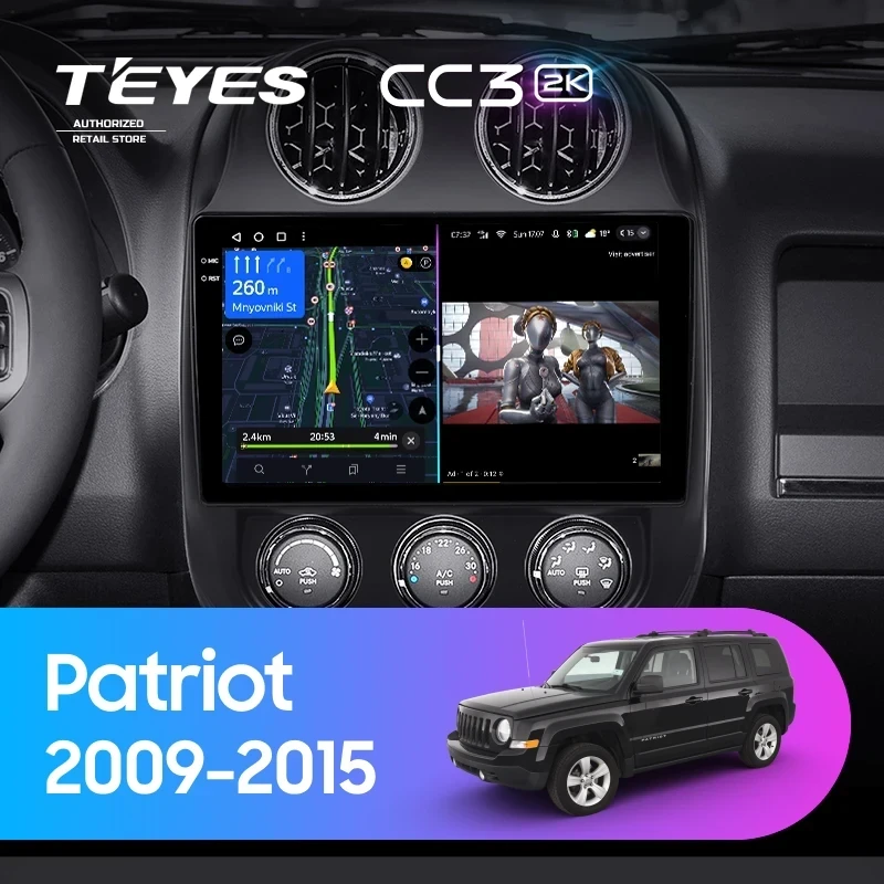 Штатная магнитола Teyes CC3 2K 4/64 Jeep Patriot (2009-2015)