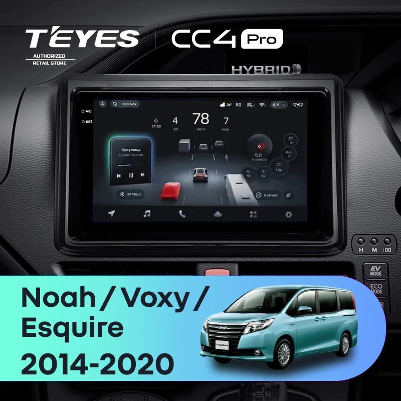 Штатная магнитола Teyes CC4 Pro 8/128 Toyota Voxy III R80 (2014-2020) F1 Правый руль