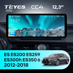 Штатная магнитола Teyes CC4 12.3" 8/128 Lexus ES ES200 ES250 ES300h ES350 XV60 VI 6 (2012-2018) Тип-A