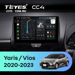 Штатная магнитола Teyes CC4 8/128 Toyota Vios (2020-2023) Правый руль