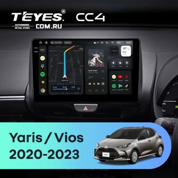 Штатная магнитола Teyes CC4 8/128 Toyota Vios (2020-2023) Правый руль