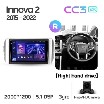 Штатная магнитола Teyes CC3 2K 6/128 Toyota Innova 2 (2015-2022) Правый руль