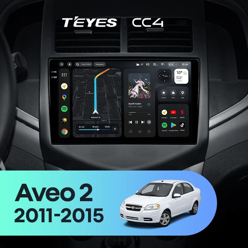 Штатная магнитола Teyes CC4 6/64 Chevrolet Aveo 2 (2011-2015)