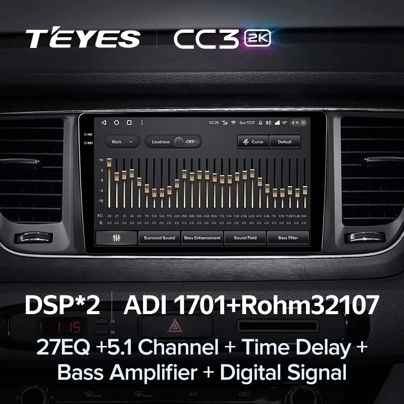 Штатная магнитола Teyes CC3 2K 4/64 Kia Carnival 3 YP (2014-2021) F2 Тип-A