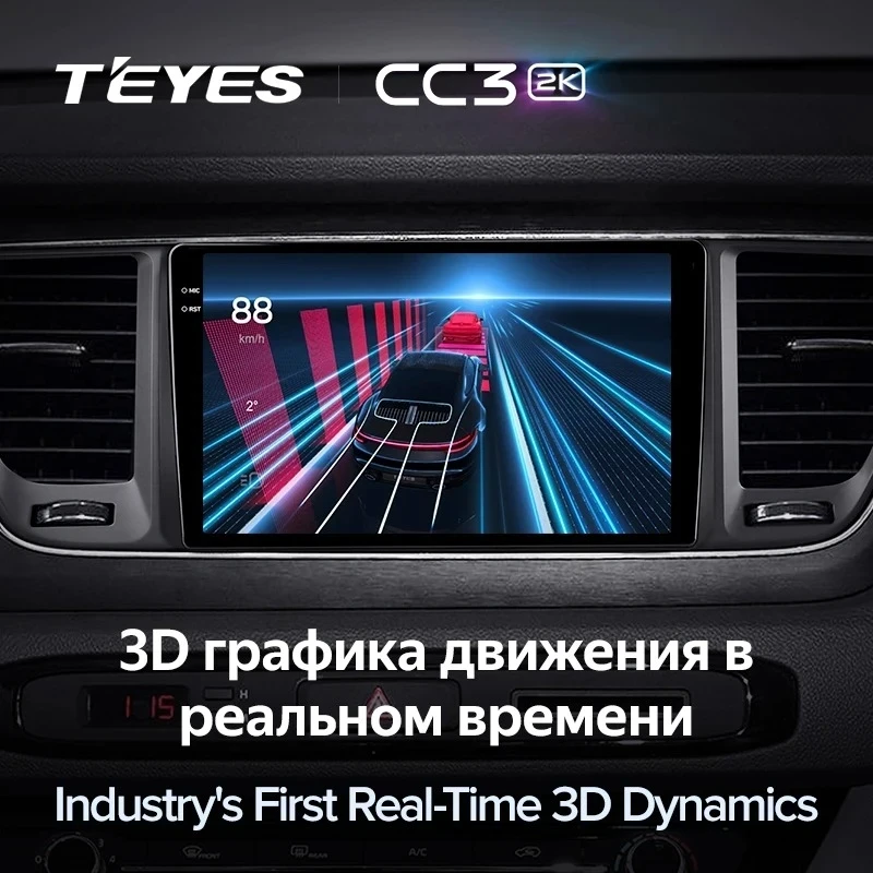 Штатная магнитола Teyes CC3 2K 4/64 Kia Carnival 3 YP (2014-2021) F2 Тип-A
