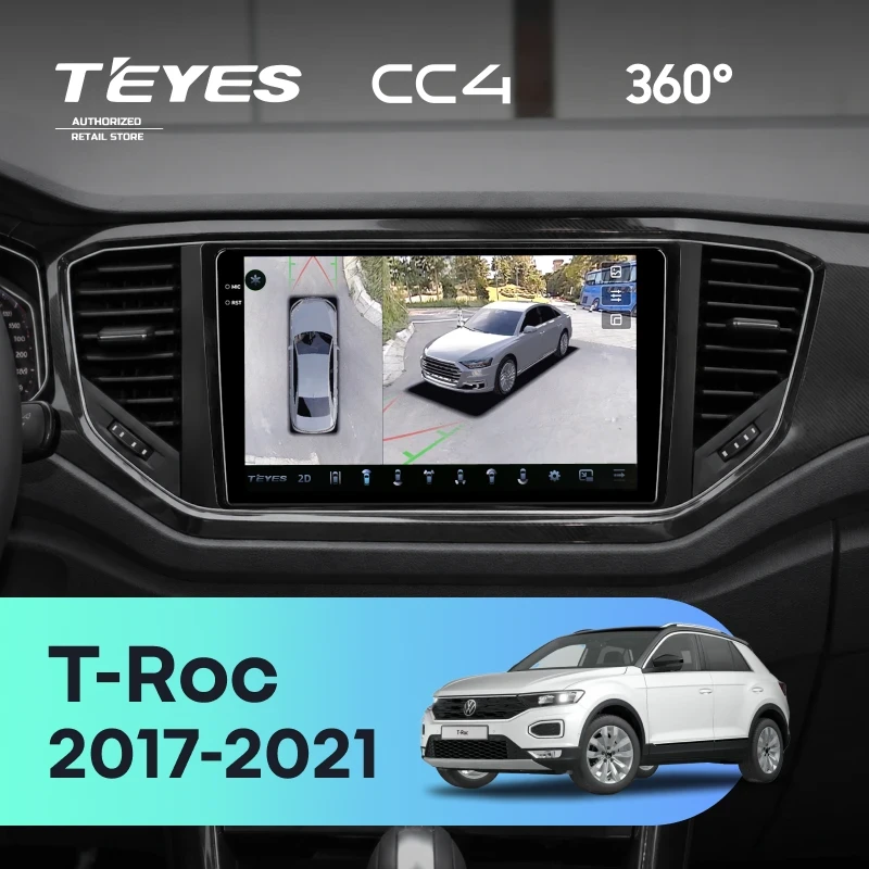 Штатная магнитола Teyes CC4 360 8/128 Volkswagen T-Roc (2017-2021)