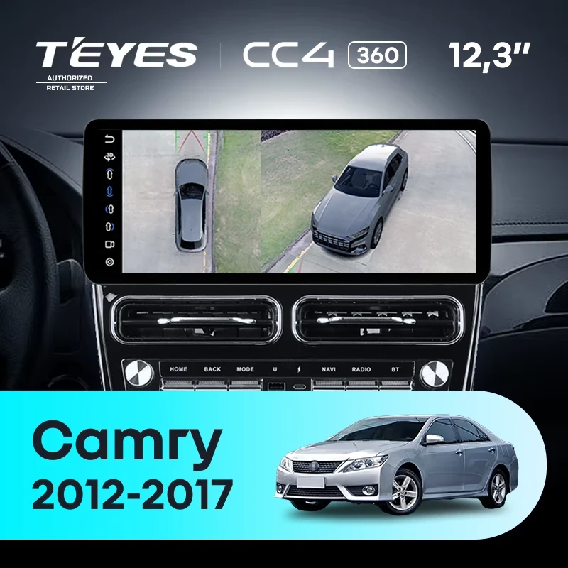Штатная магнитола Teyes CC4 12.3" 8/128 Toyota Camry XV55 XV50 (2012-2017) F2
