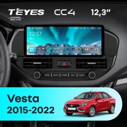 Штатная магнитола Teyes CC4 12.3" 8/128 Lada Vesta (2015-2022) Тип-A