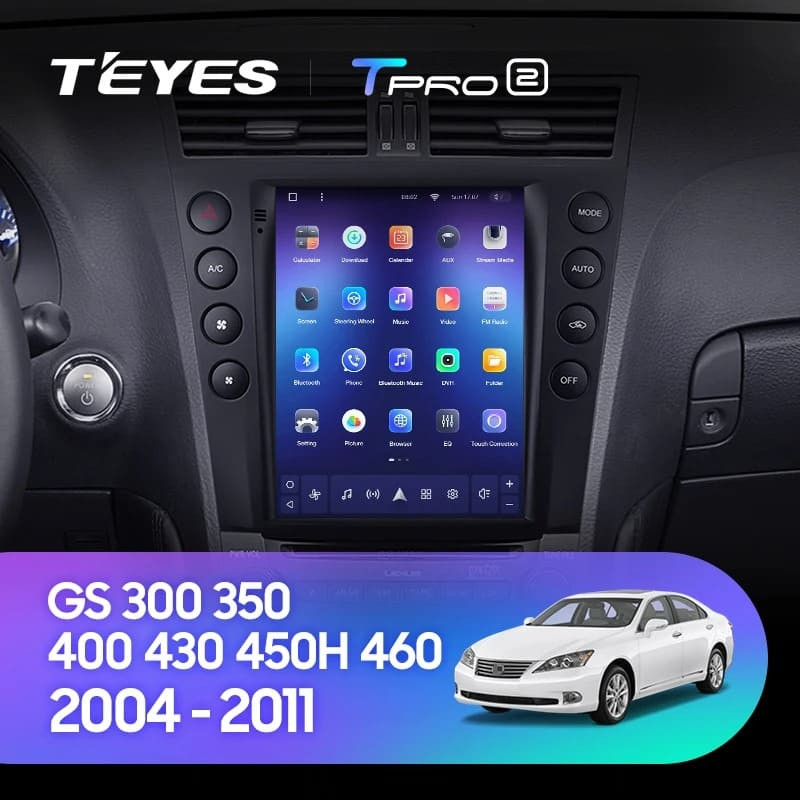 Штатная магнитола Tesla style Teyes TPRO 2 3/32 Lexus GS300 S190 GS350 GS400 GS430 GS450h GS460 GS 300 III 3 350 400 430 450h 460 (2004-2011)