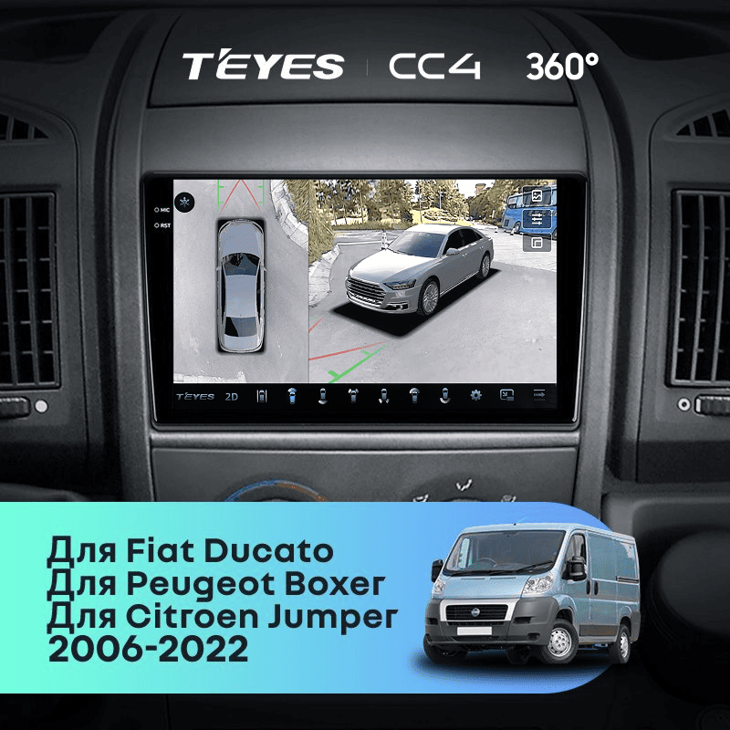Штатная магнитола Teyes CC4 360 6/64 Fiat Ducato 3 (2006-2022)