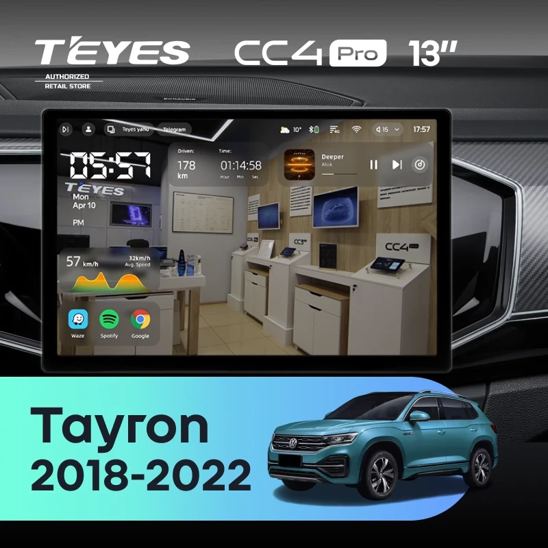 Штатная магнитола Teyes CC4 Pro 12/256 Volkswagen Tayron (2018-2022) (13")