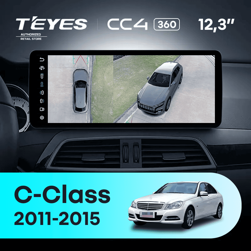 Штатная магнитола Teyes CC4 12.3" 360 6/64 Mercedes-Benz C-Class W204 C204 S204 (NTG 4.0) (2011-2015) Universal