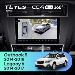 Штатная магнитола Teyes CC4 Pro 360 8/128 Subaru Legacy 6 (2014-2017)