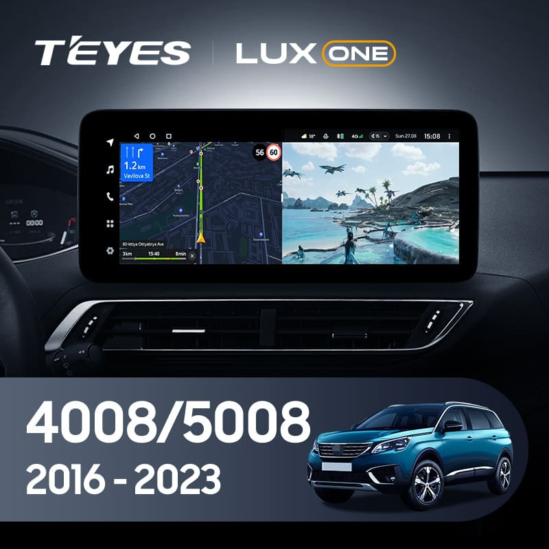 Штатная магнитола Teyes LUX ONE 4/64 Peugeot 5008 (2016-2023)