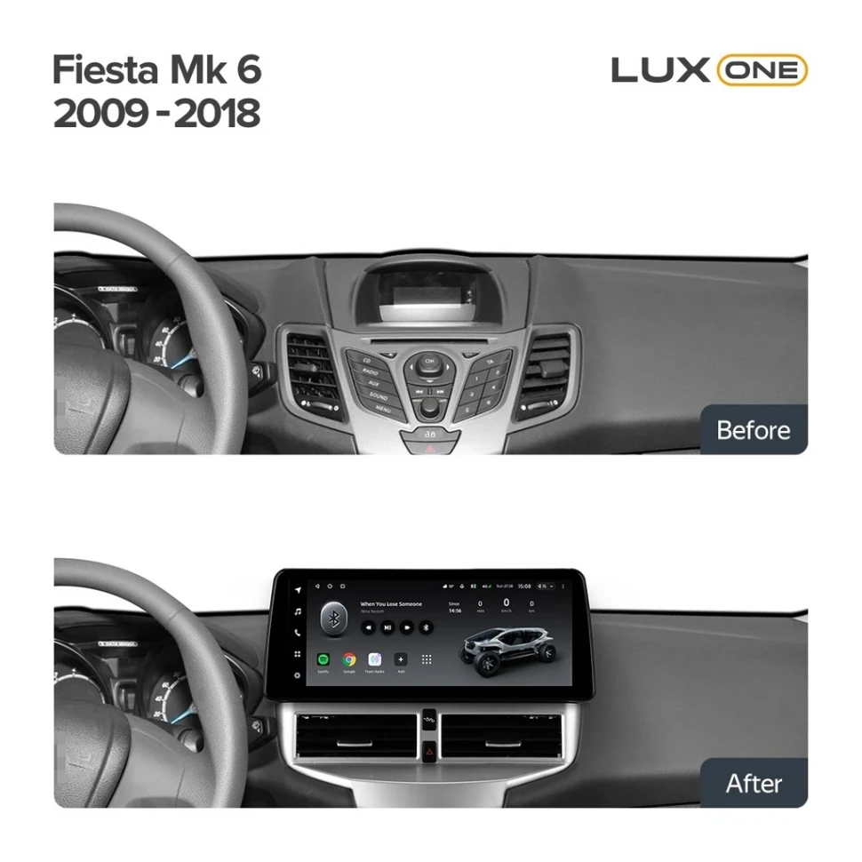 Переходная рамка Ford Fiesta Mk 6 (2013-2018) Тип-B (12,3")