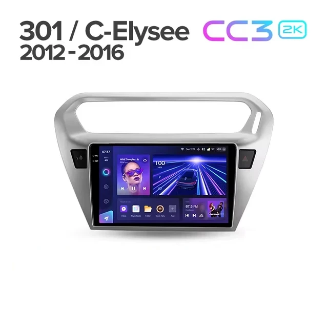 Штатная магнитола Teyes CC3 2K 4/32 Peugeot 301 (2012-2016) F2