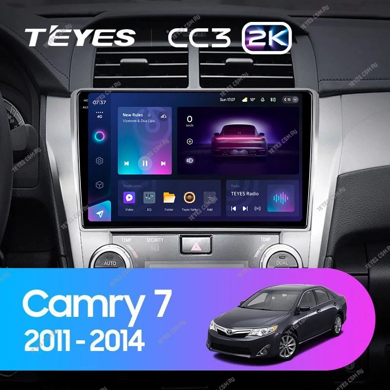 Штатная магнитола Teyes CC3 2K 4/32 Toyota Camry 7 XV 50 55 (2011-2014) F4