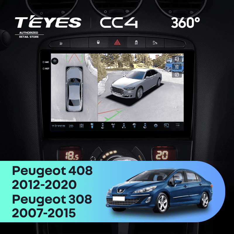 Штатная магнитола Teyes CC4 360 6/64 Peugeot 308 (2007-2015)
