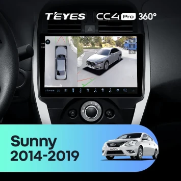 Штатная магнитола Teyes CC4 Pro 360 12/256 Nissan Sunny (2014-2019) F1