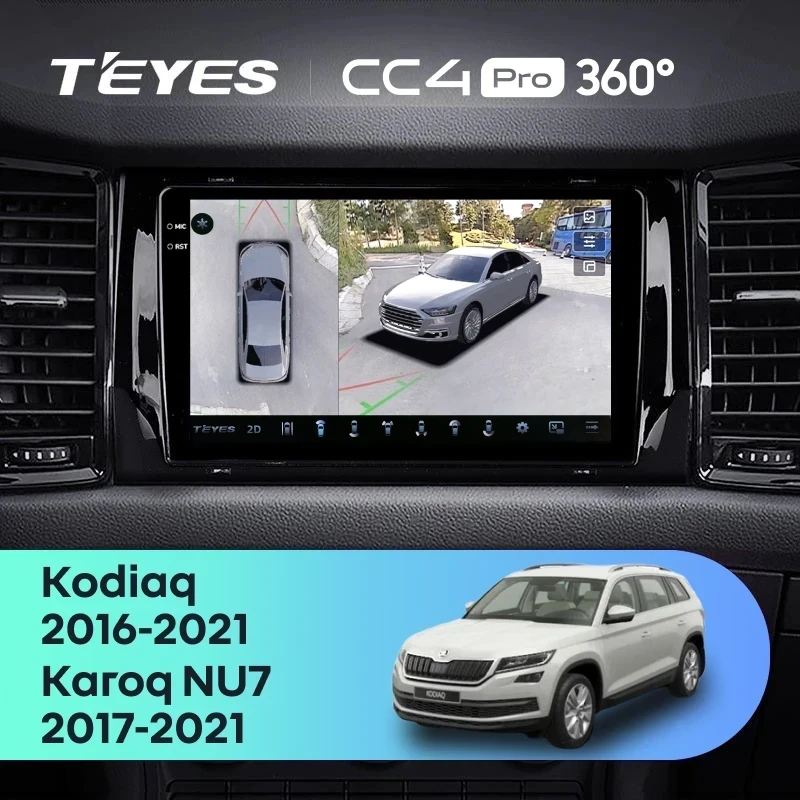 Штатная магнитола Teyes CC4 Pro 360 12/256 Skoda Karoq (2017-2021) Тип-B