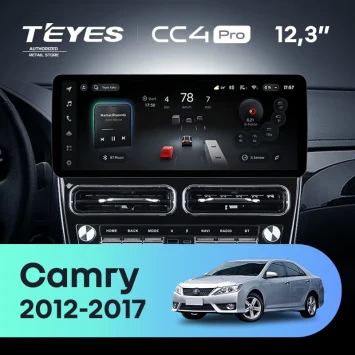 Штатная магнитола Teyes CC4 Pro 12.3" 12/256 Toyota Camry XV55 XV50 (2012-2017) F2