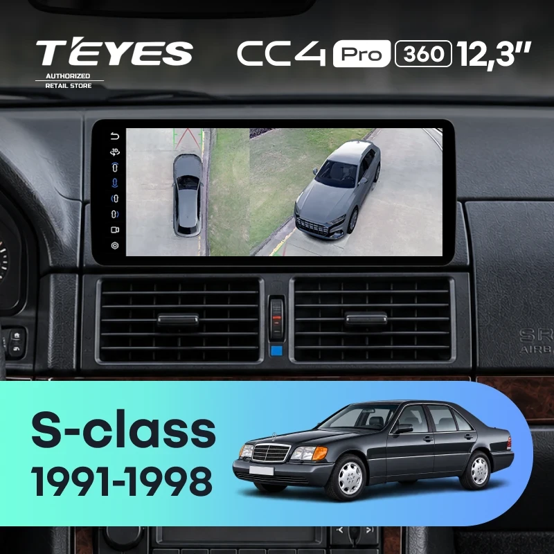 Штатная магнитола Teyes CC4 Pro 12.3" 360 8/128 Mercedes-Benz S-class (W140) (1991-1998)