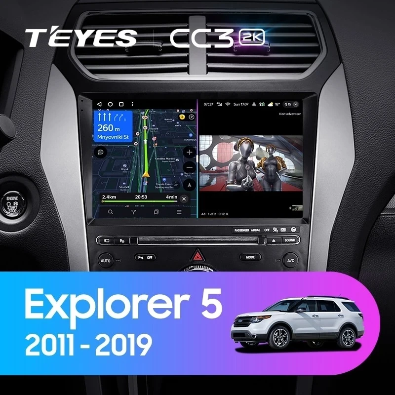 Штатная магнитола Teyes CC3 2K 360 6/128 Ford Explorer 5 (2011-2019) Тип-A
