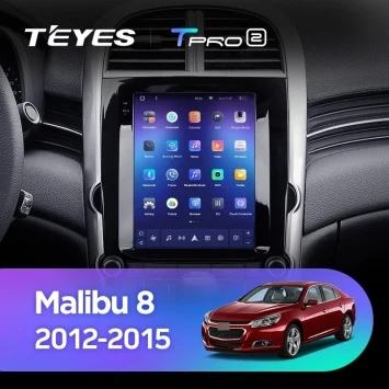 Штатная магнитола Tesla style Teyes TPRO 2 6/128 Chevrolet Malibu 8 (2012-2015) F2